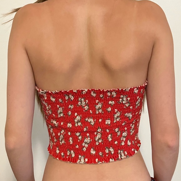 Floral Garage Tube Top - Picture 2 of 2